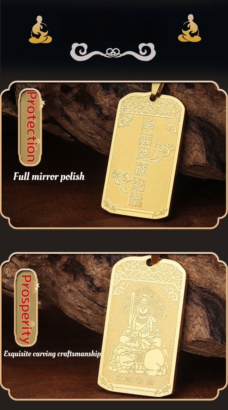 Twelve Zodiac (Sheep/ Monkey) Guardian Buddha Necklace