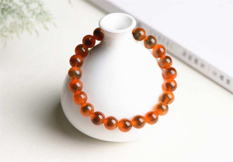 Orange Sweet Heart Agate Bracelet: Creativity, Motivation, Emotional Healing