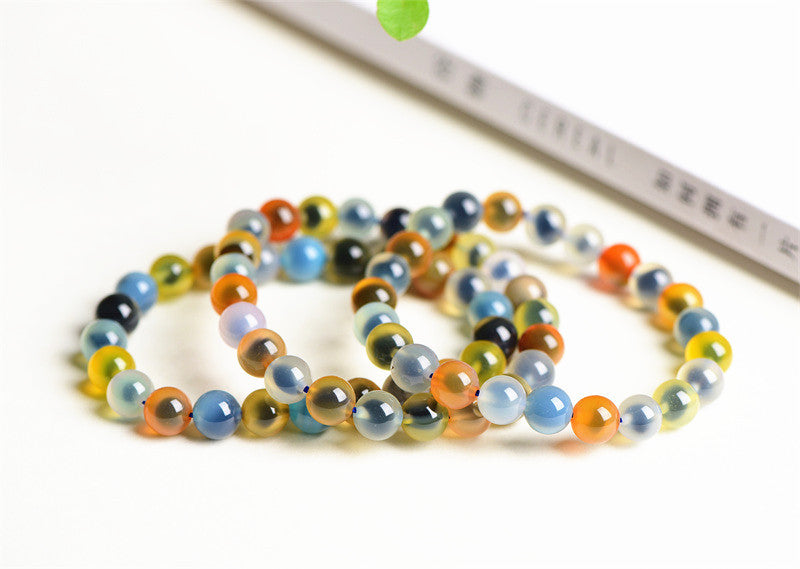 Multicolor Sweet Heart Agate Bracelet: Harmony, Balance, Emotional Joy