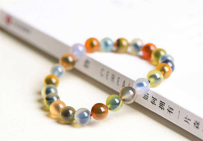 Multicolor Sweet Heart Agate Bracelet: Harmony, Balance, Emotional Joy