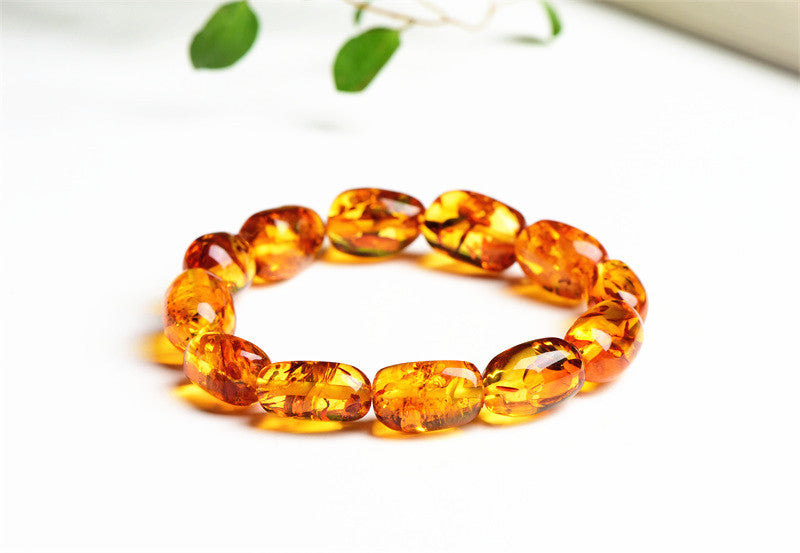 Flower Amber Freeform Bracelet: Unique Beauty and Healing Energy