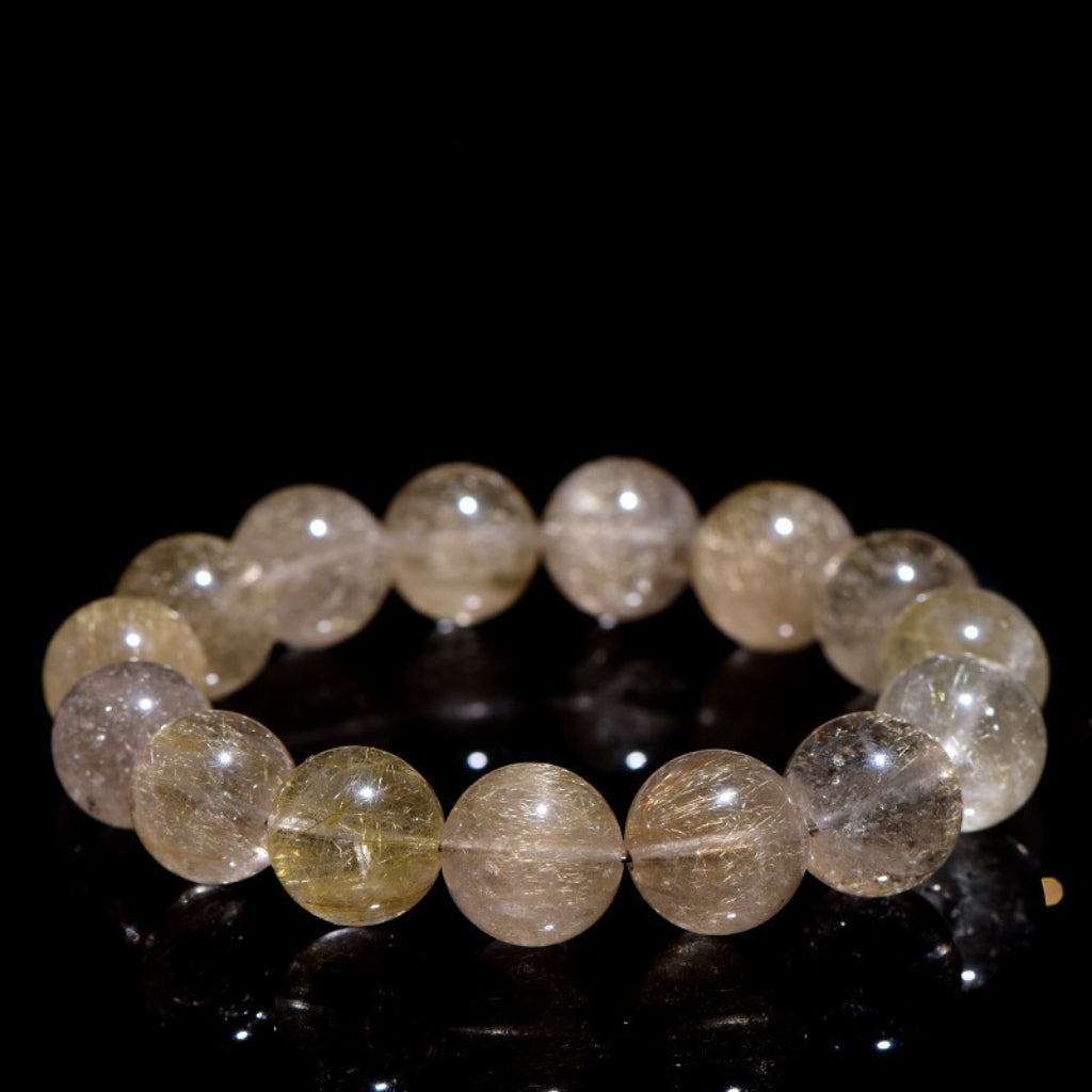 Golden Hair Quartz Energy Bracelet: Abundance, Clarity, and Protection