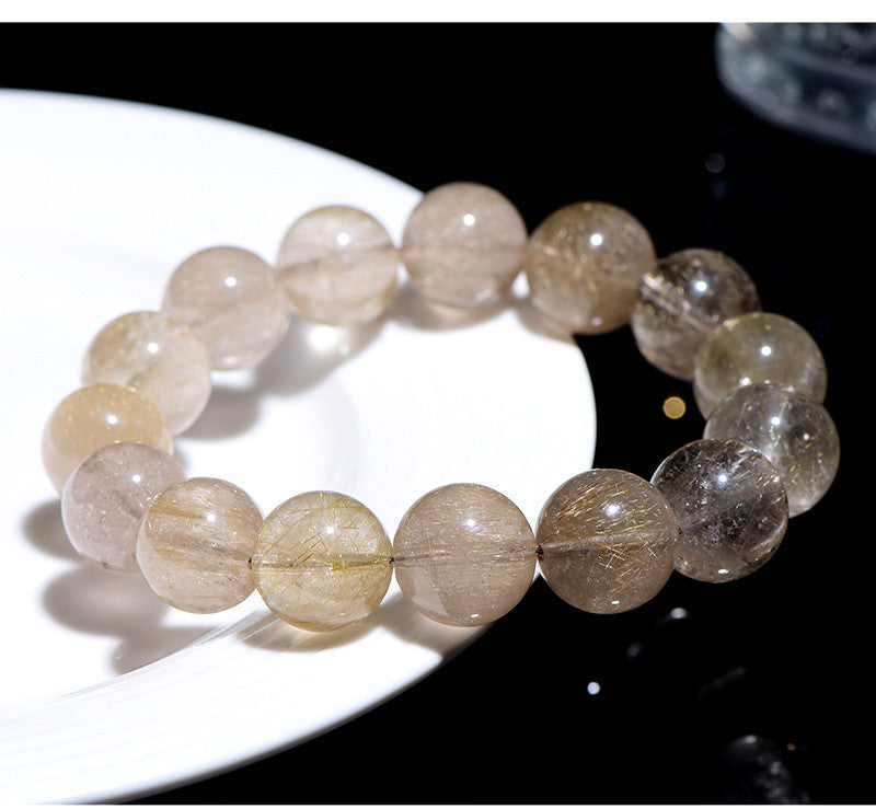 Golden Hair Quartz Energy Bracelet: Abundance, Clarity, and Protection