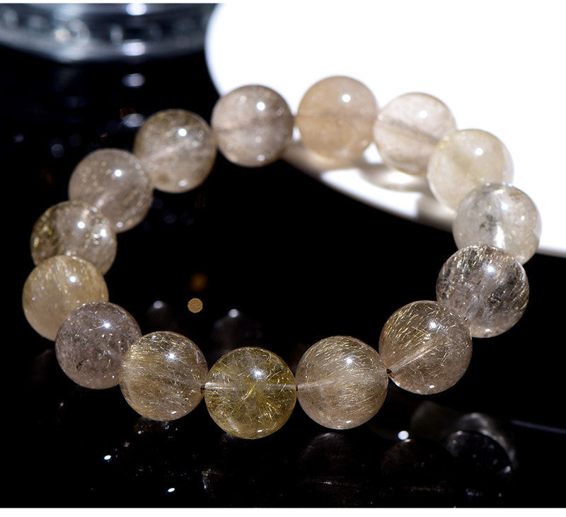 Golden Hair Quartz Energy Bracelet: Abundance, Clarity, and Protection
