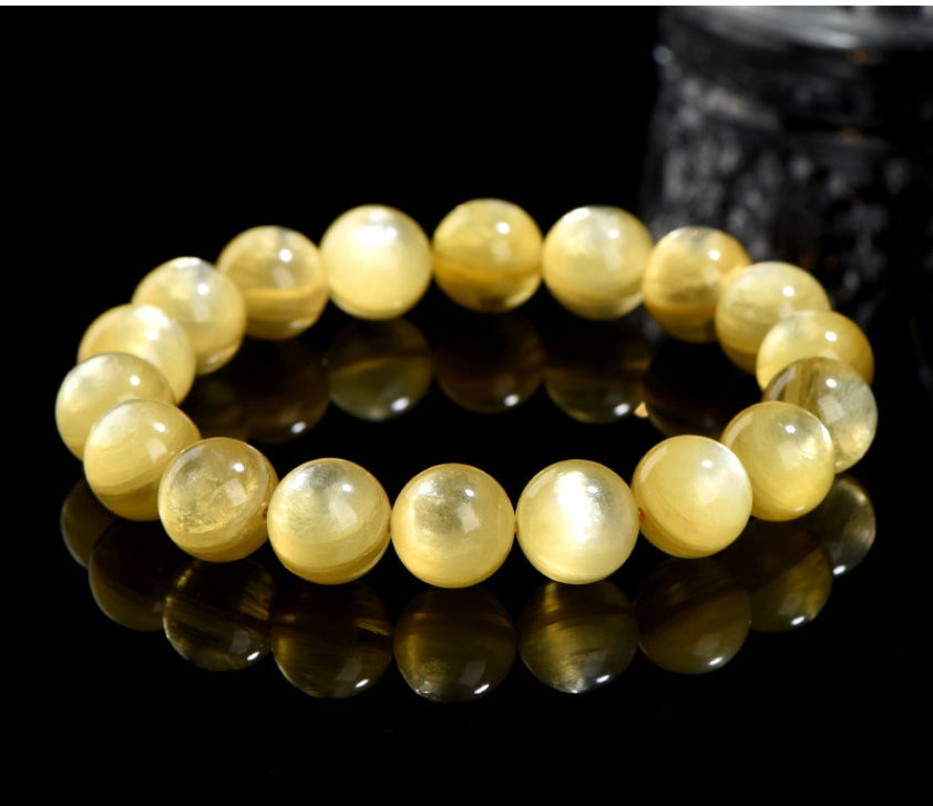 Golden Dragon Mica Energy Bracelet (11-12mm): Confidence, Strength, Abundance