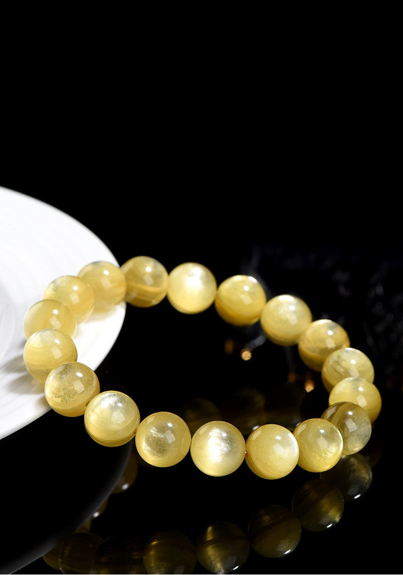 Golden Dragon Mica Energy Bracelet (11-12mm): Confidence, Strength, Abundance