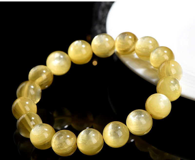 Golden Dragon Mica Energy Bracelet (11-12mm): Confidence, Strength, Abundance