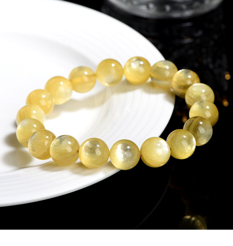 Golden Dragon Mica Energy Bracelet (11-12mm): Confidence, Strength, Abundance