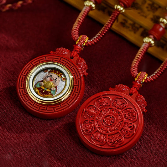 Eight Auspicious Symbols Charm Box Necklace（ Cai Man Ting）