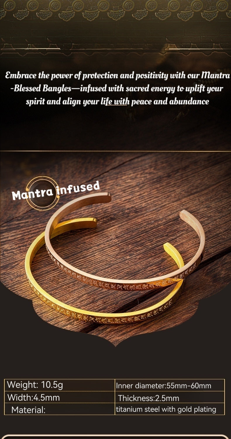 Gold Bangle Blessed with the Great Wish-Fulfilling Mantra
