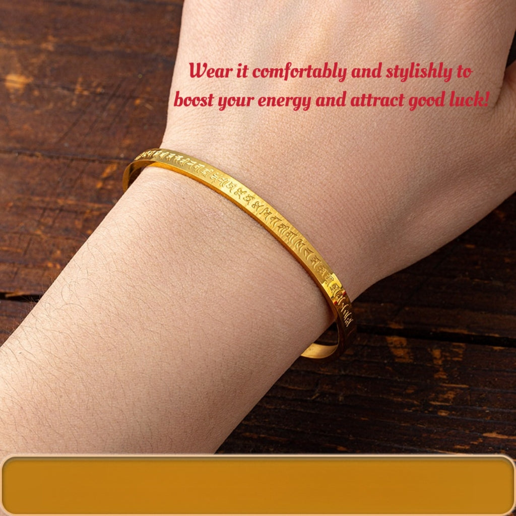 Gold Bangle Blessed with the Great Wish-Fulfilling Mantra