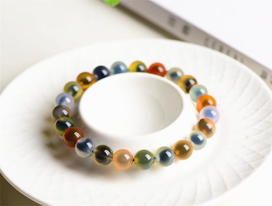 Multicolor Sweet Heart Agate Bracelet: Harmony, Balance, Emotional Joy