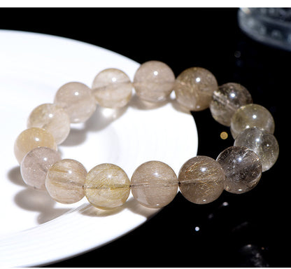 Golden Hair Quartz Energy Bracelet: Abundance, Clarity, and Protection