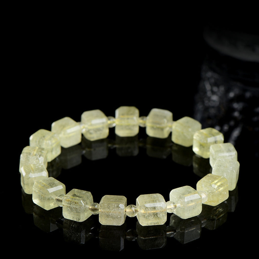 Libyan Meteorite Cube Design Bracelet: A Cosmic Touch of Healing