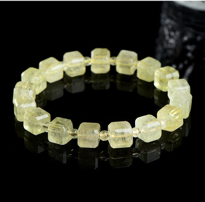 Libyan Meteorite Cube Design Bracelet: A Cosmic Touch of Healing