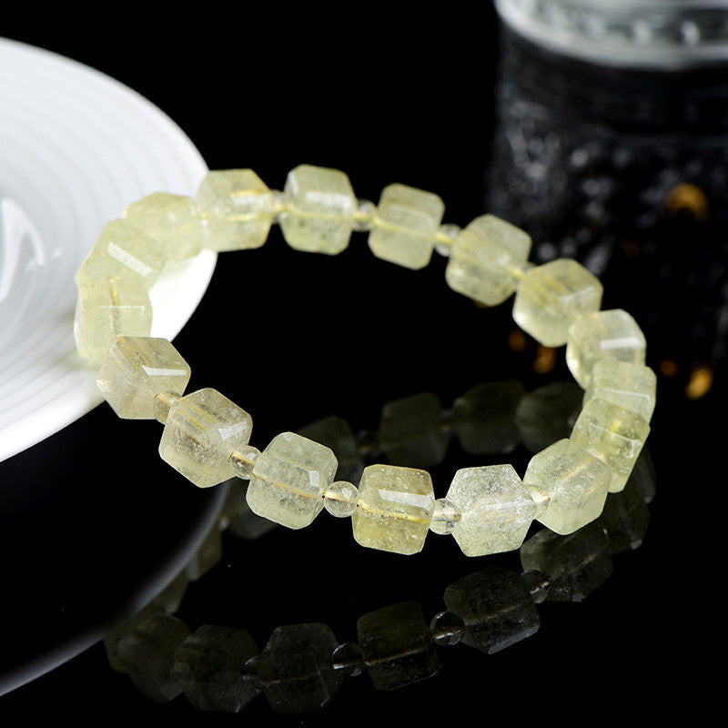 Libyan Meteorite Cube Design Bracelet: A Cosmic Touch of Healing